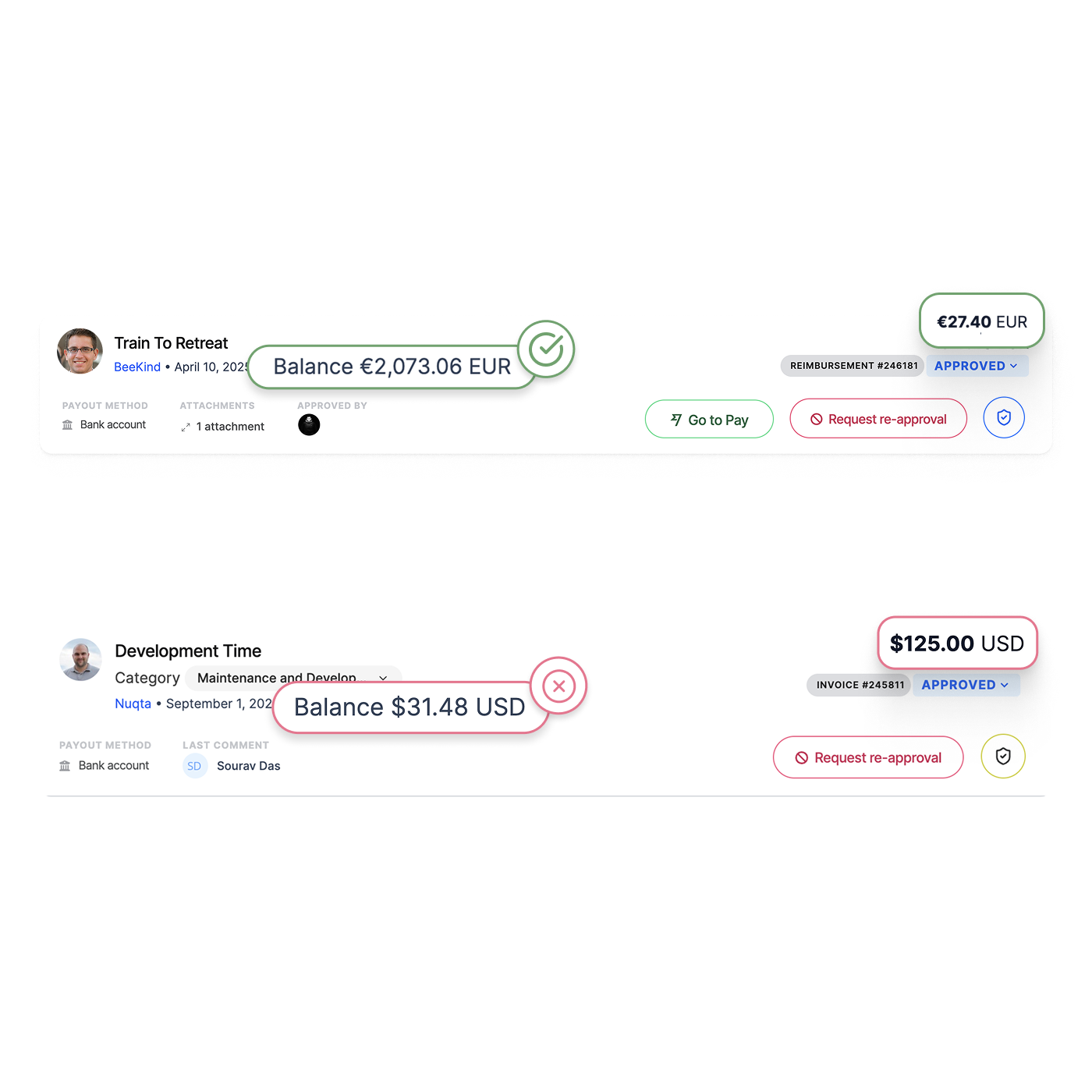 Spend within your balance