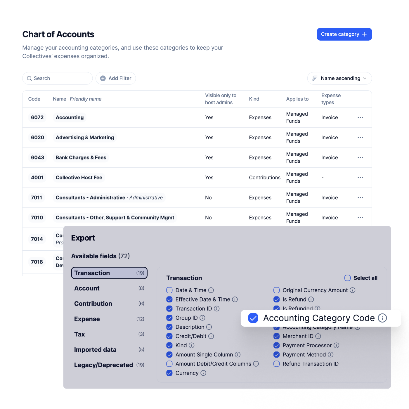 Categorize financial activities for accounting