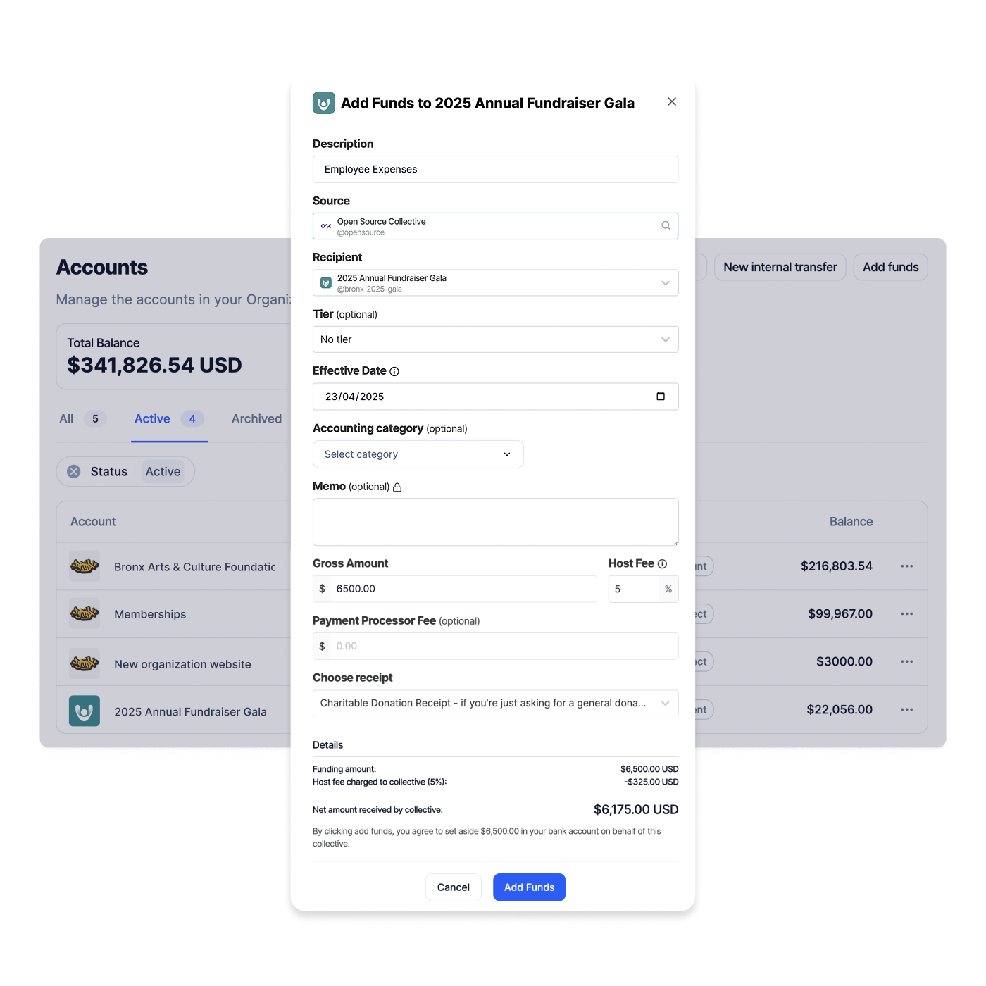 Add money to your accounts